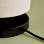 Opviq Lámpara de mesa AYD-3437 Crema y Negro